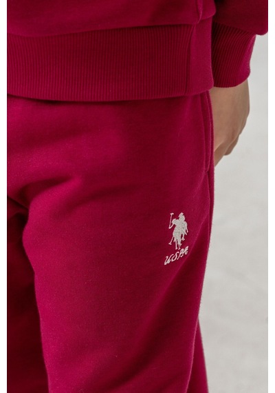 U.S. Polo Assn. Kız Çocuk Baskılı Bordo Uzun Kol Eşofman Takımı Us2718-c-v2 Us2718-c-v2