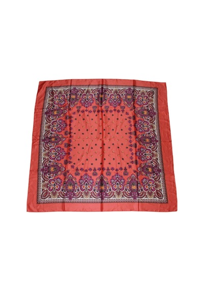 Tikitonki Nar Çiçeği Renkli Kare Kesim Eşarp - 90x90 Canlı Ve Şık Aksesuar Nar Çiçeği Nar Çiçeği
