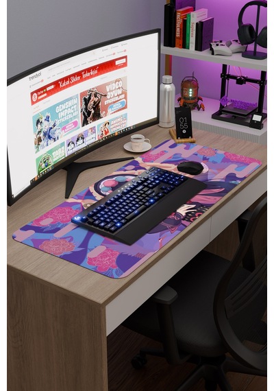 Yun Jin Genshin Impact Anime Oyuncu V1 - 90x40 Xxl Gaming Mouse Pad Fare Altlığı