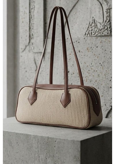 Madmext Bohem Taba Hasır Baget Çanta Mg2837