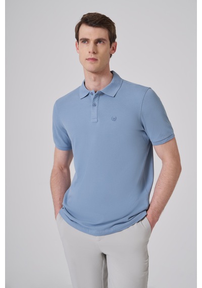 Morven Erkek Mavi Basic Polo Yaka Dynamic Fit T-shirt 26yc018007300 Mavi