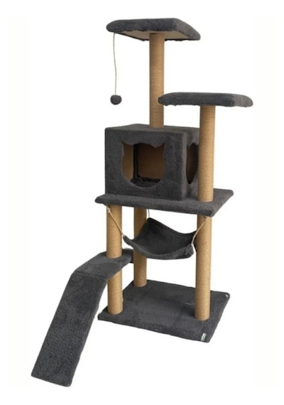Missidea S9 Kedi Tırmalama Kulesi Platformlu 124 Cm Antrasit