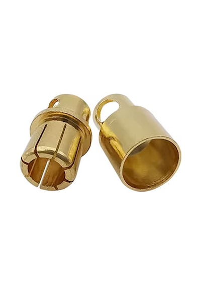 8mm Altın Kaplama Banana Dişi Erkek Soket 120a Pil Batarya Lion Bullet Plug Kablo Konnektör Esc Moto