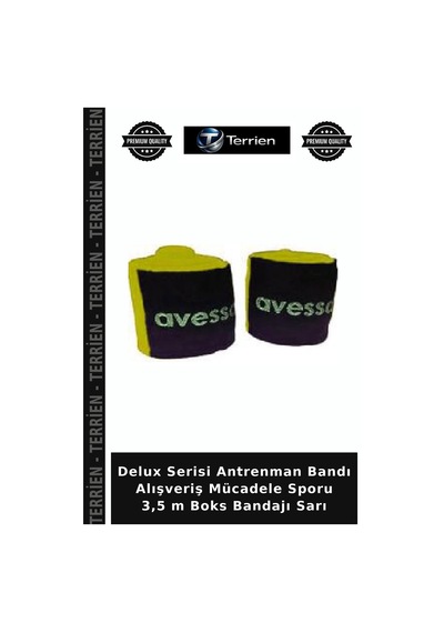 Delux Serisi Antrenman Bandı Alışveriş Mücadele Sporu 3,5 M Boks Bandajı Sarı
