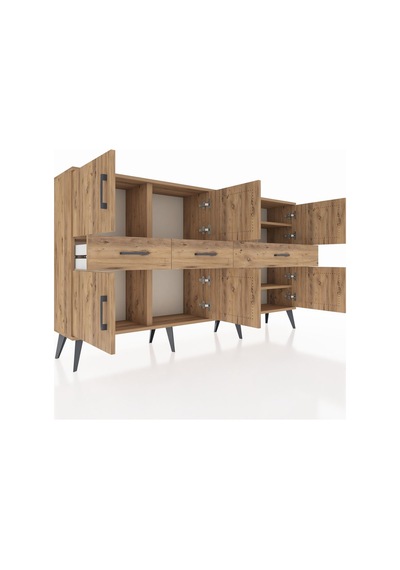 Arges Konsol 5 Raflı 3 Çekmeceli 8 Kapaklı 176x30x99 Çam-çam Atlas Çam - Atlas Çam Arges Konsol 5 Raflı 3 Çekmeceli 8 Kapaklı 176x30x99 Çam-çam Atlas Çam - Atlas Çam