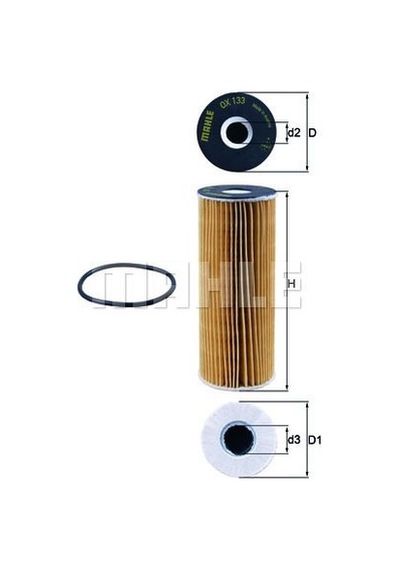 MAHLE OX133D Yag Filtresi (Mercedes M104-111) (WA236223)