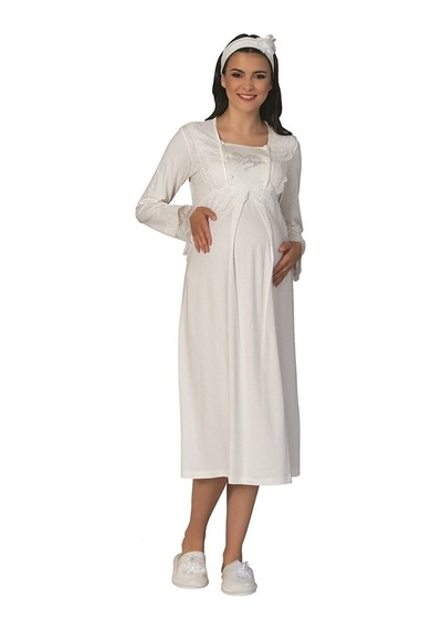Mecit Pijama Lohusa Sabahlık-Gecelik Set (552633822)