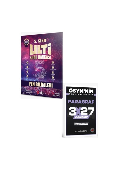Ulti 2027 5. Sınıf Fen Bilimleri Soru Bankası+ Evp Akademi Paragraf