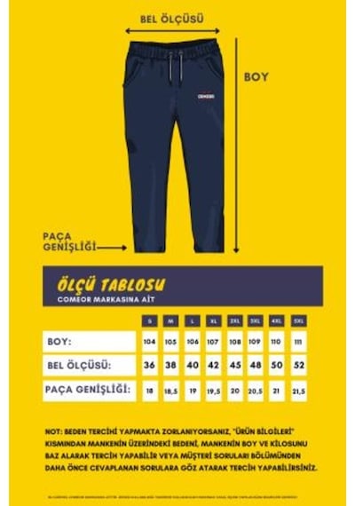 Comeor 2'Li Erkek Düz Paça Rahat Kesim Eşofman Altı Premium Kumaş Siyah - Antrasit