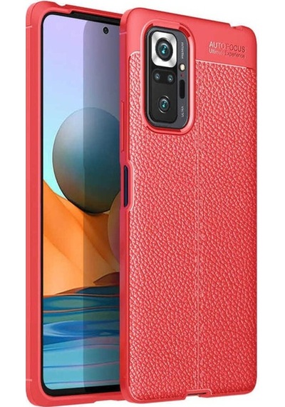 Xiaomi Redmi Note 10 Pro Kılıf Zore Niss Silikon Kapak Kırmızı
