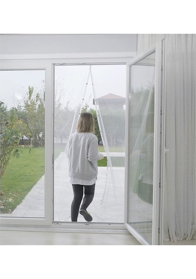 Pratik Manyetik Mıknatıslı Beyaz Kapı Sinekliği Tülü 90 X 210 Cm Tül