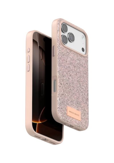 Onegif Apple İphone 17 Pro Bright Simli Kapak - Pembe