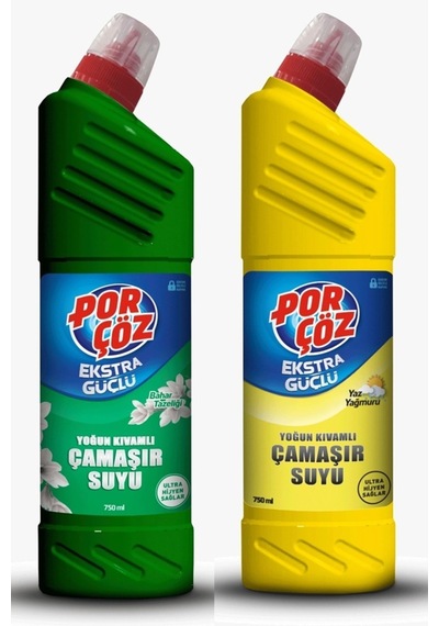 Porçöz Çamaşır Suyu Bahar Tazeliği + Yaz Yağmuru 2 x 750 ML