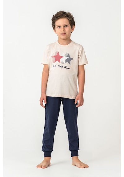 U.S. Polo Assn. U.s. Polo Assn. Erkek Çocuk Beyaz Pijama Takım Us2441-c-v2