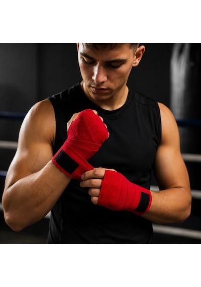 Voltrike Cyc 3.5 Metre Kırmızı Boks-kickbox-muay Thai-sanda El Bandajı Çok renkli