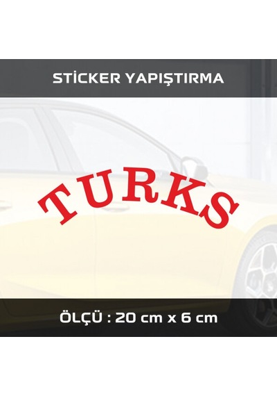 TÜRK YAZI sticker etiket araba  motosiklet uyumlu