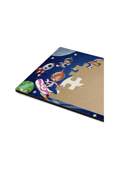 Uzay Kaşifleri  3-9 Yaş Çocuklar Için 24 Parçalı Ahşap Puzzle Yap