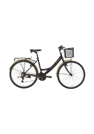 Lotus Şehir Bisikleti 34 Cm V 24 Jant 21 Vites Mat Siyah Gold Mat Siyah
