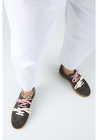 Manijero Krahe Barbella Kadın Hakiki Deri Üç Ayrı Alternatif Bağcıklı Antrasit Sneakers Manijero Krahe Barbella Kadın Hakiki Deri Üç Ayrı Alternatif Bağcıklı Antrasit Sneakers