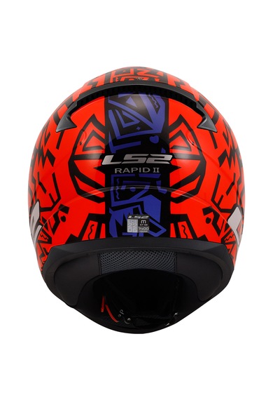 Ls2 Rapid 2 Memphis Full Face Motosiklet Kaskı Kırmızı-Mavi