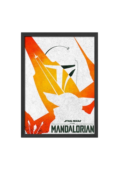 The Mandalorian Siyah Ahşap Çerçeveli Poster, Film Duvar Tablosu