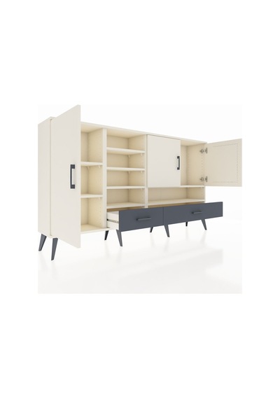 Arges Konsol 8 Raflı 2 Çekmeceli 3 Kapaklı 176x30x99 Aytaşı-aytaşı/antrasit Aytası/antrasıt - Aytası Arges Konsol 8 Raflı 2 Çekmeceli 3 Kapaklı 176x30x99 Aytaşı-aytaşı/antrasit Aytası/antrasıt - Aytası