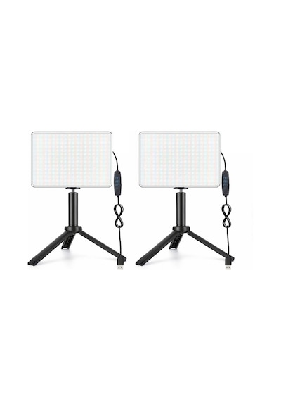 2 Li Pl-26 13 Watt 96 Led 23cm Crı95+ Bicolor 3 Renk Fotograf Ve Video Işığı Ve L03 Mini Tripod