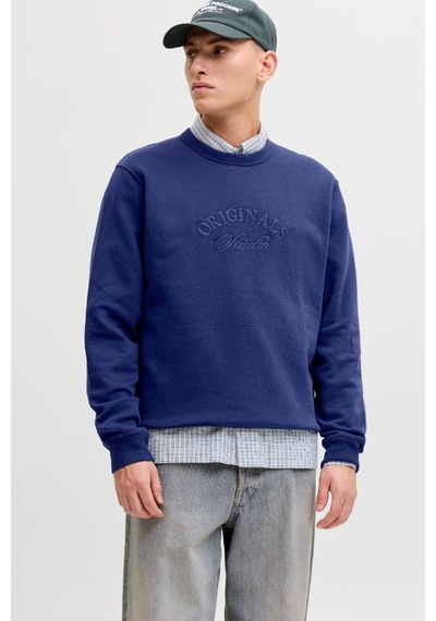 Jack & Jones Jorbleecker Erkek Sweatshirt Lacıvert