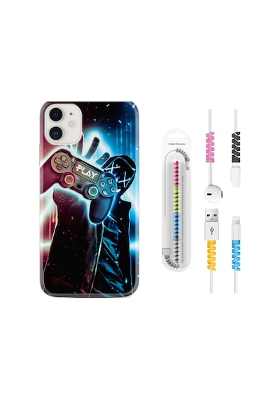 Apple Uyumlu iPhone 11 Kılıf Kablo Koruyuculu Play Me 1757