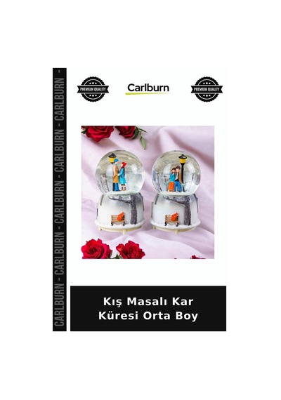 Kış Masalı Kar Küresi Orta Boy Masa Süsü Hediyelik Eşya Dekoratif Obje