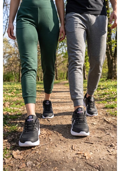 X-step Bağcıklı Hafif Rahat Siyah-beyaz Unisex Yürüyüş Ve Spor Ayakkabı Sneaker 2032 G Siyah - Beyaz