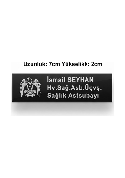 Seyhan Askeri Malzeme Yaka İsimliği - Hava Kuvvetleri Arkası Mıknatıslı İsimlik - Sağlık Personeli İsimliği Beyaz