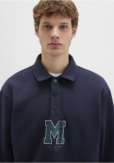 Mavi - M Logo Baskılı Lacivert Sweatshirt 0s10494-70490 Lacivert