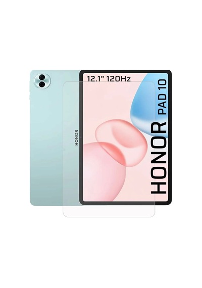 Honor Pad 10 12.1 İnç Uyumlu 9h Şeffaf Darbe Emi Kırılmaz Nano Ekran Koruyucu Beyaz