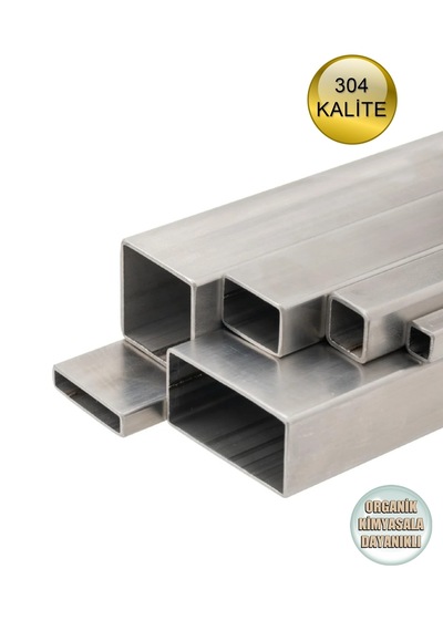 Paslanmaz Çelik Profil 304 Kalite 80x80x1,5mm 1 Metre Kutu Profil