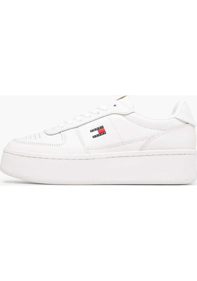 Tommy Hilfiger Kadın Marka Logolu Günlük Kullanıma Uygun Ekru Sneaker En0en03082 Ybl