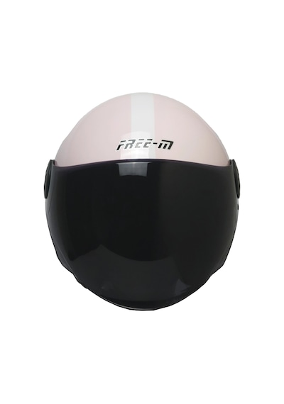 Fr-612 Bella Yarım Kask Pembe-siyah-beyaz Siyah Camlı+güneş Vizörlü
