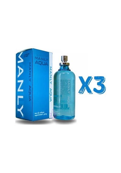 Manly Aqua Erkek Parfüm EDC 3 x 125 ML