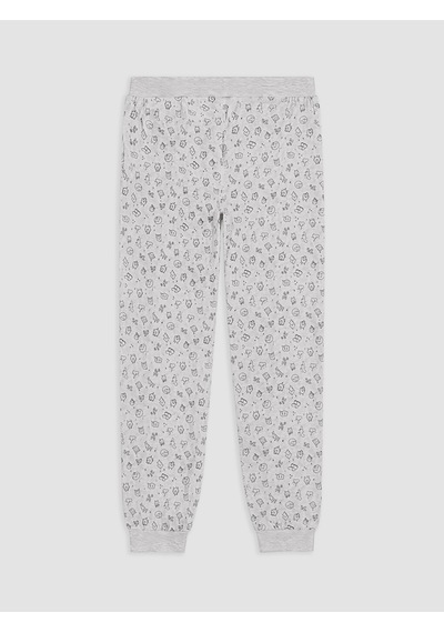 Lcw Dream Gri Desenli Kadın Jogger Pijama Alt