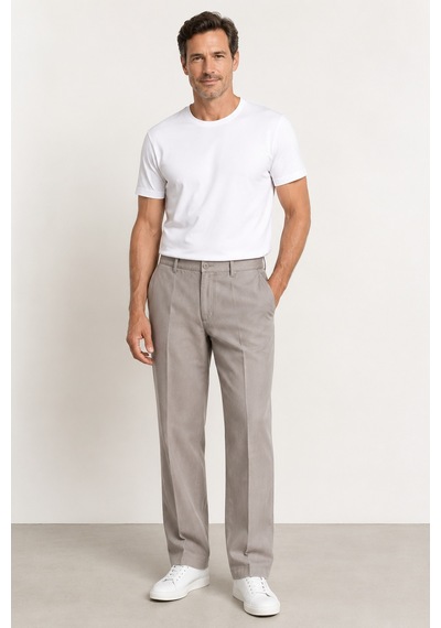 Bihan Store Erkek Modern Klasik Kesim Keten Pantolon 1210-taş