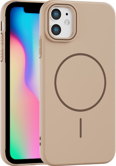 Apple Uyumlu iPhone 11 Kamera Çıkıntılı Magsafe Wireless Şarj Özellikli Sert Sararmaz Silikon Kılıf Gold