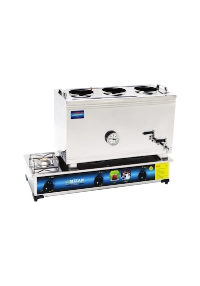 Mizan 60 Lık Tüplü 40 Litre 3 Demlikli Çay Kazanı