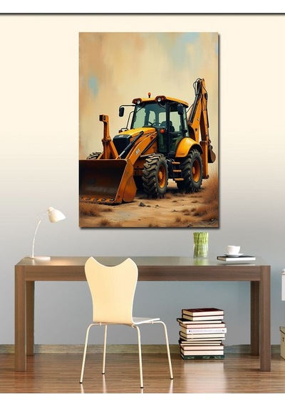Kanvas Tablo İş Makinesinin Gücü 50cmx70cm