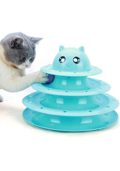 Tower Of Tracks Eğlenceli Üç Katlı Kedi Oyuncağı Seti Kedi Oyunu 5492