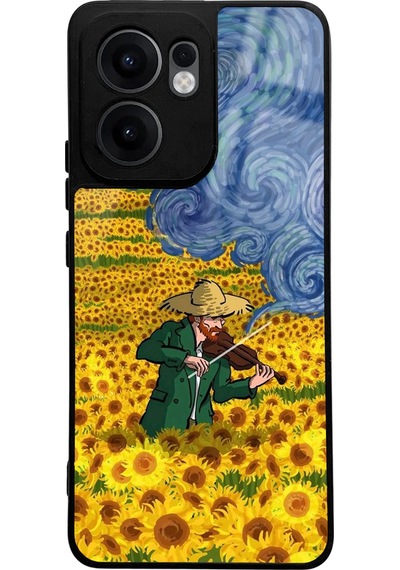 Oppo Reno 13f Kemancı Tasarımlı Glossy Telefon Kılıfı Uyumlu Çok Renkli