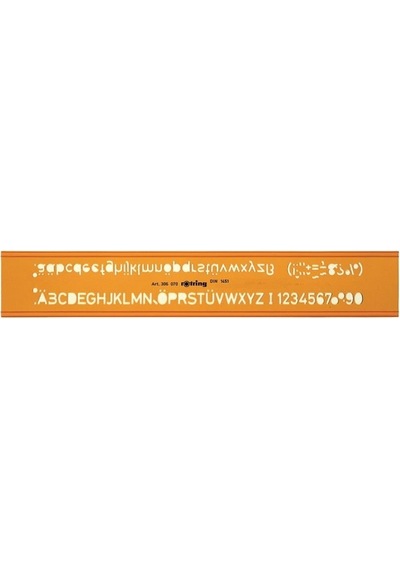 Rotring Yazı Şablonu 7 MM 306 070 Sarı