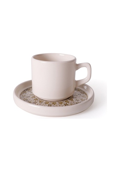 Keramika Timeless Brown Stackable Çay Takımı 8 Parça 4 Kişilik 21973 Krem