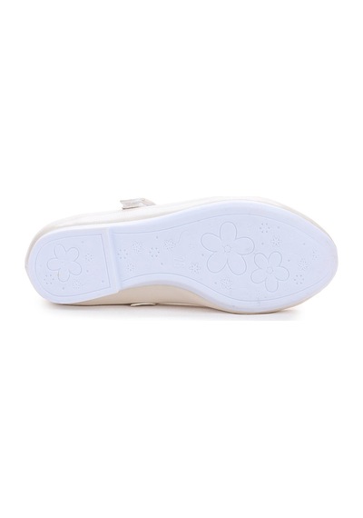 Kiko Kids Barbe Fiyonklu Cırtlı Kız Çocuk Babet Ayakkabı Sedef Sedef