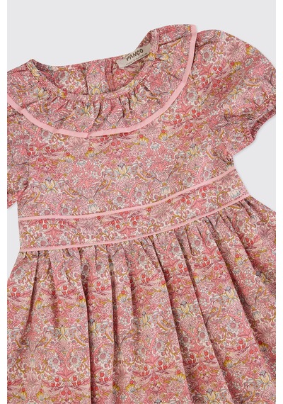Panço Liberty Kumaş Kız Çocuk Elbise 5621gk26002 Pembe