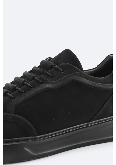 Avva Erkek Siyah %100 Deri Süet Dokulu Sneaker A62y8020